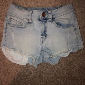 Light wash shorts